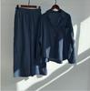 Completo estivo da donna in camicetta e pantaloni casual a due pezzi