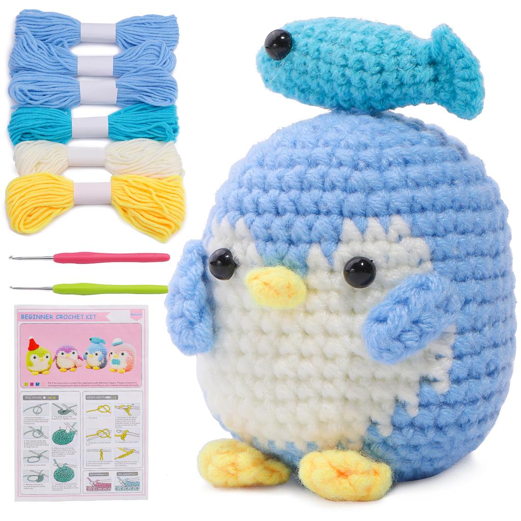 Penguin Crochet Kit for Beginners with Video Tutorial