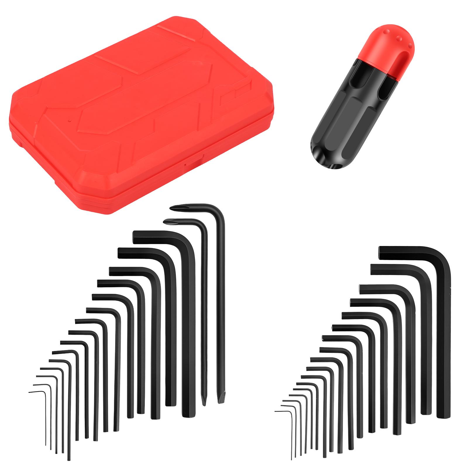 

Набор шестигранных ключей L-образной формы 35 шт. из хром-ванадиевой стали 0,028-3/8 дюйма стандартный SAE и 0,7-10 мм метрический для ремонта велосипедов, крепежные элементы