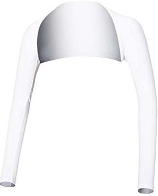 Mega Golf Summer Snow Cool Arm Cover Shawl Arm Cover Stay-put UPF50+ UV-F506 (White, M)