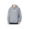Jordan Logo Print Drawstring Hoodie With Fleece Lining Long Sleeve Men Tops Grey DQ7339-091