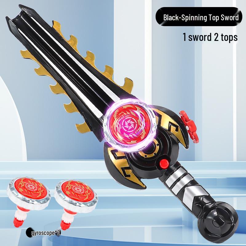 Night Market Luminous Spinning Top Sword - Traditional Battle Burst Toy for Boys