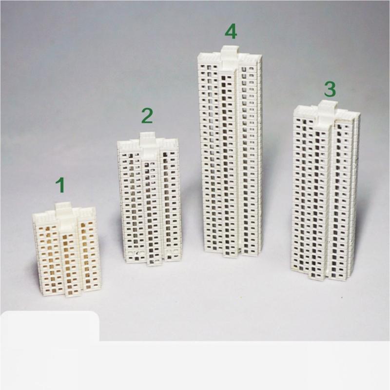 Unpainted Miniature Apartment Building Model Realistic Residential Dioramas For DIY Craft Scenerys 1/800 1/500 Scale