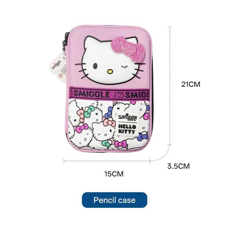Smiggle Hello Kitty Backpack Set: Includes Student Backpack, Kindergarten Water Bottle, and Insulated Lunch Bag