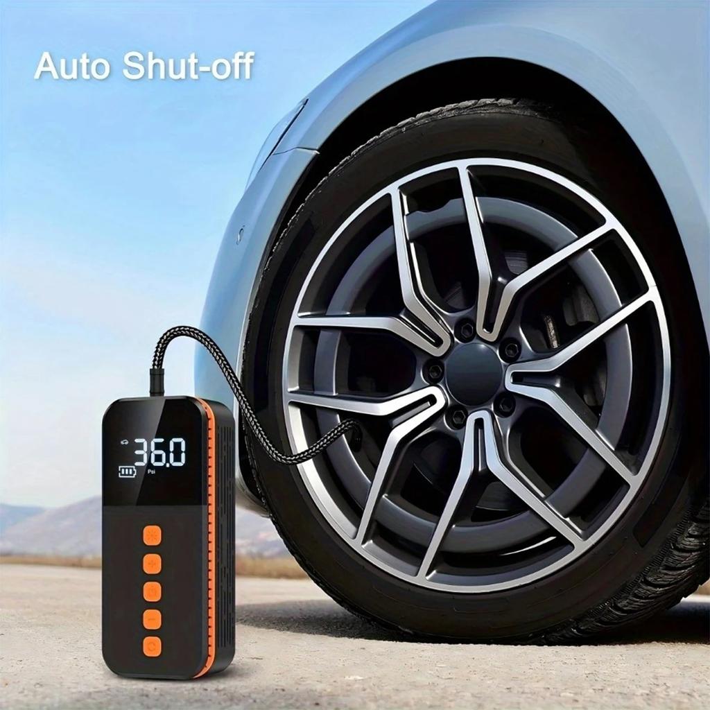 Wireless Car Air Pump Portable Air Compressor for Car Motorcycles Bicycle Electric Tire Inflator with LCD Digital Display