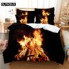 Flame Fashion Bedding Set 2/3pcs 3D Digital  Printing Duvet Cover Sets 1 Quilt Cover + 1/2 Pillowcases US/EU/AU Size