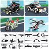 HOGOKIDS City Police Station Building Set - 1261 PCS Police Building Blocks Toys with Helicopter Motorcycle and 2 Cars, STEM Police Construction