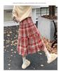 Japanese Korean Style High-Waisted Wool Plaid Pleated Skirt for Women - Mid-Length, Autumn/Winter 2026