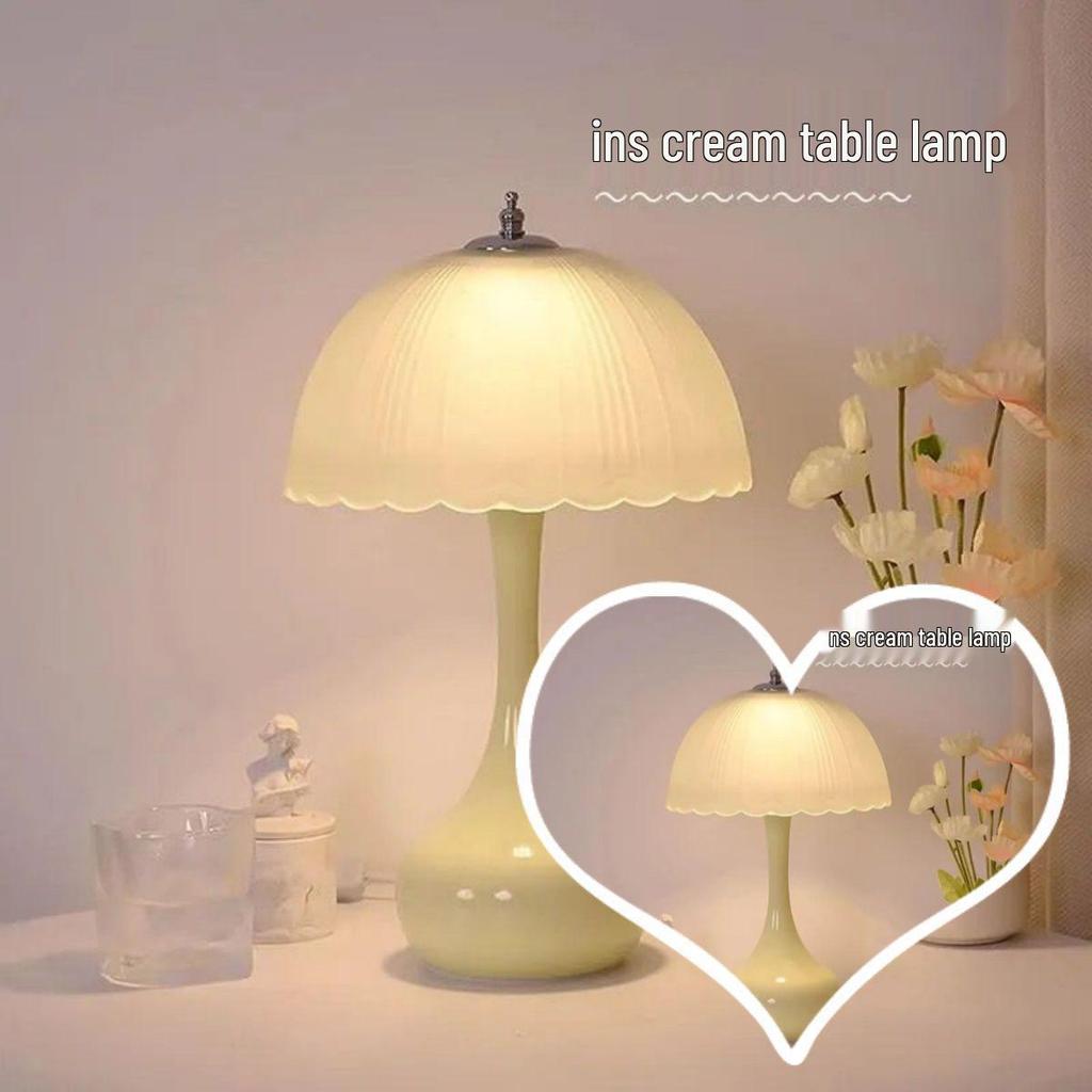 Nordic Minimalist Dimmable Glass Bedside Lamp: Modern, Warm, and Eye-Protecting