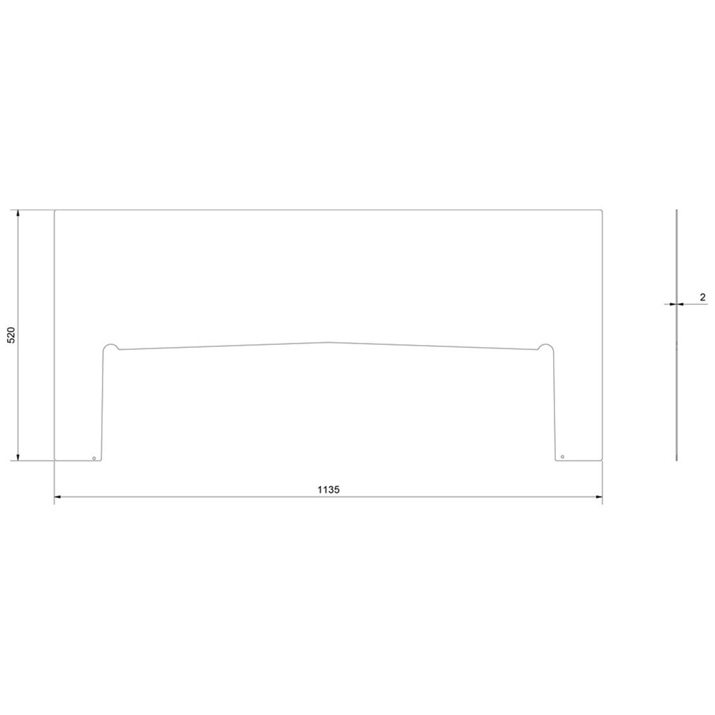 Steel Log Burner KARI 95 Hearth Plate
