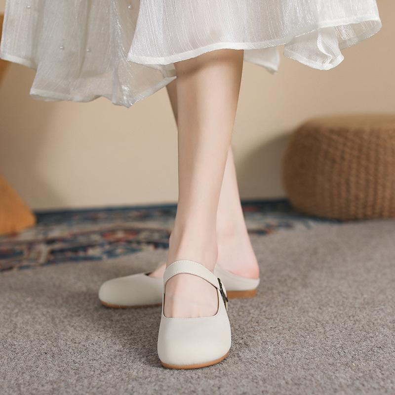 Maternity Shoes Soft-soled Bag Head Slippers Women Wear Lazy Shoes One Foot and Half Drag Tide Shoes