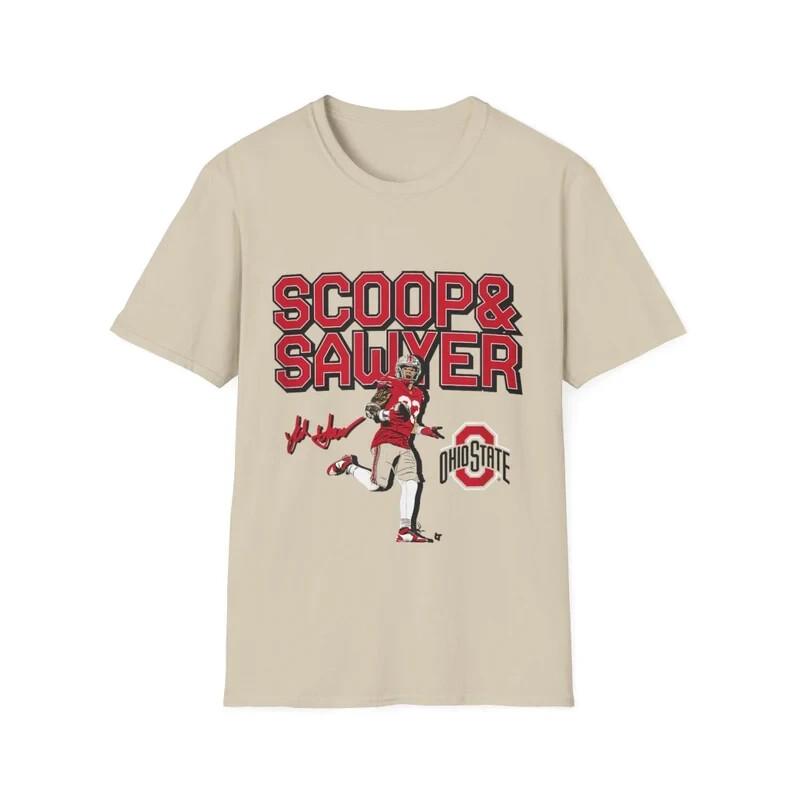 

Ohio State Football Jack Sawyer Scoop And Score Tee - Perfect for Buckeyes Fans! XL