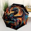 1pc Colorful Dragon Battle Automatic Opening and Closing Umbrella - Small Umbrella Suitable for Various Occasions C064