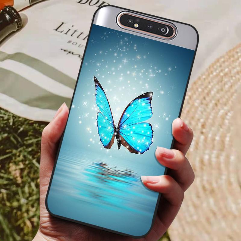 Per Samsung A80 Custodia Cover Posteriore in Silicone Custodia per Telefono Per Samsung Galaxy A80 Custodie per Galaxy A 80 A805F A805 Paraurti Morbido Funda