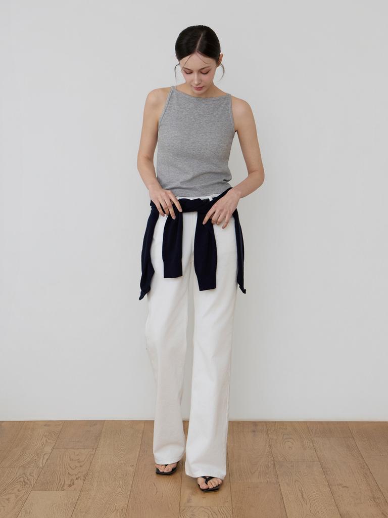 Kkomma Cmj36 Soft Ivory Bootcut Denim Pants