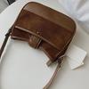 Vintage Braun Schulter Tasche Frauen Neue Herbst Patchwork Chic Leder Lässige Umhängetaschen Weibliche Retro Vielseitige Handtasche