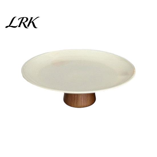 Stylish Dessert Dish Stainless Steel Fruit Plate for Kitchen Counter, Modern Pedestal Serving Elegant Tray, Multi-use Platter Dining Table Home Decor