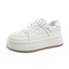 Plateau weiße Schuhe neuer Frühling lässige Mode vielseitig runde Zehe Low-Top Schnürer Sport Board Schuhe Damen