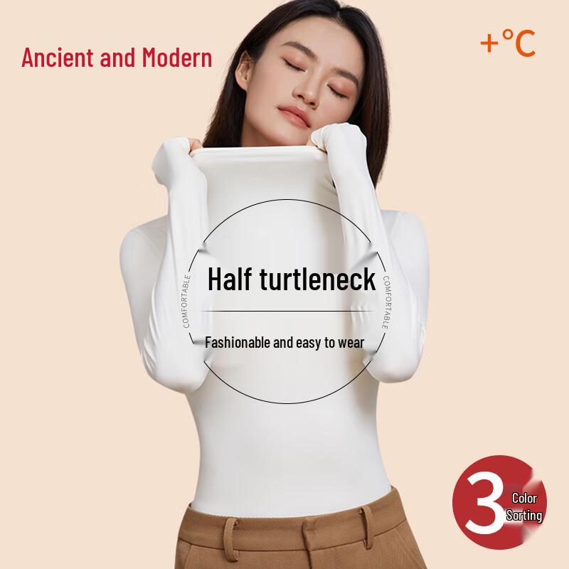 

Women s Half-High Collar Thermal Long-Sleeve Top One Size (80-150 jin)