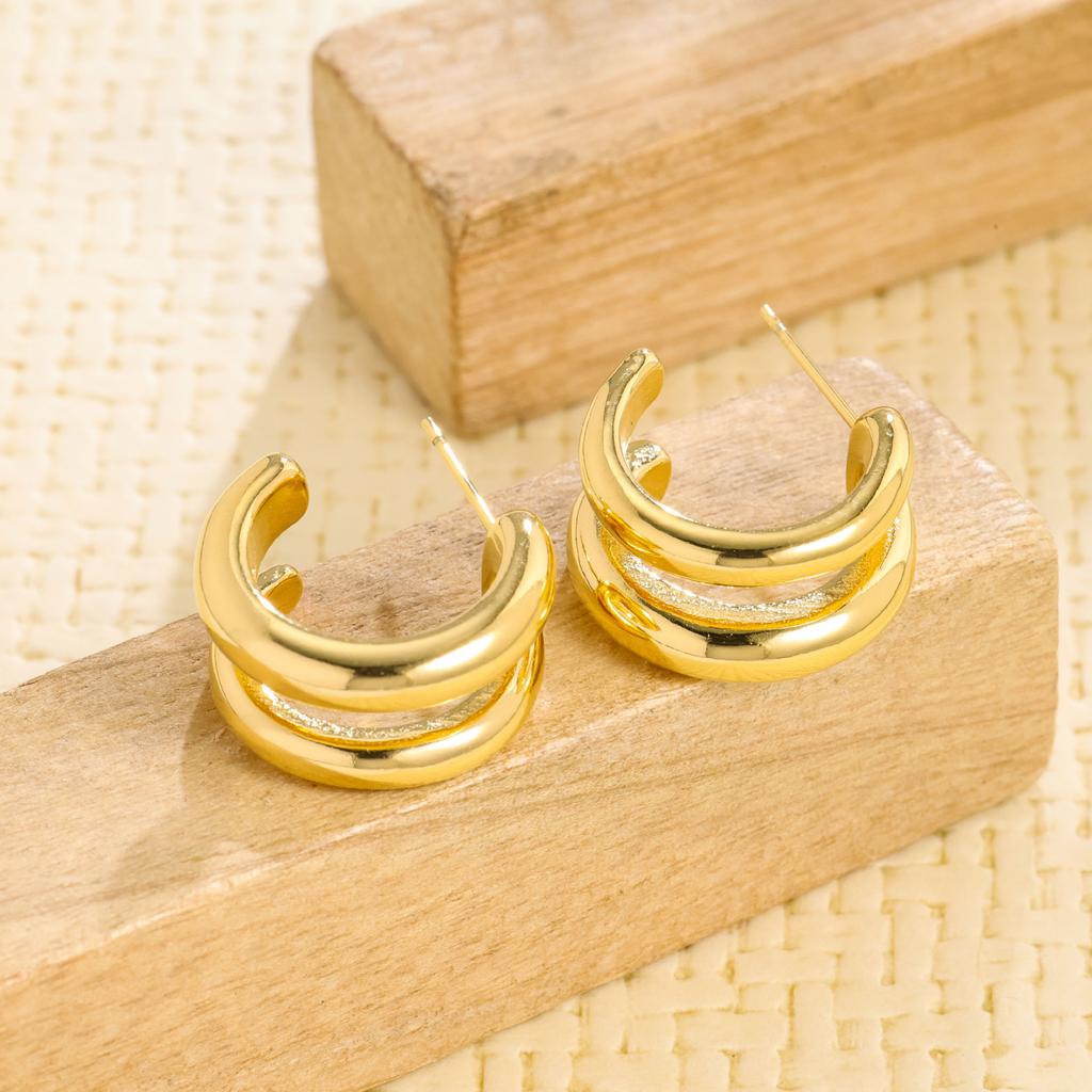 Wind Circle Earrings Women's Stainless Steel Exaggerated Large Earrings Ear Buckles Personalized Ear Accessories Women