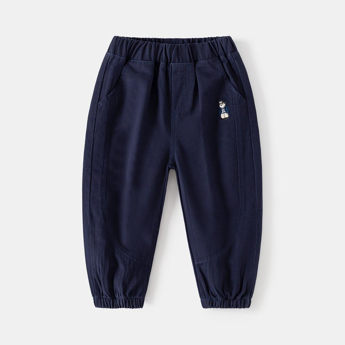 Boys  casual long pants autumn clothing spring and autumn new children s clothing 90cm темно-синий