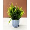 Kunstpflanzen Klein, Mini Künstliche Pflanzen Innen Für Zuhause Bauernhaus Badezimmer Regal Deko(Höhe : 17Cm,Blau)