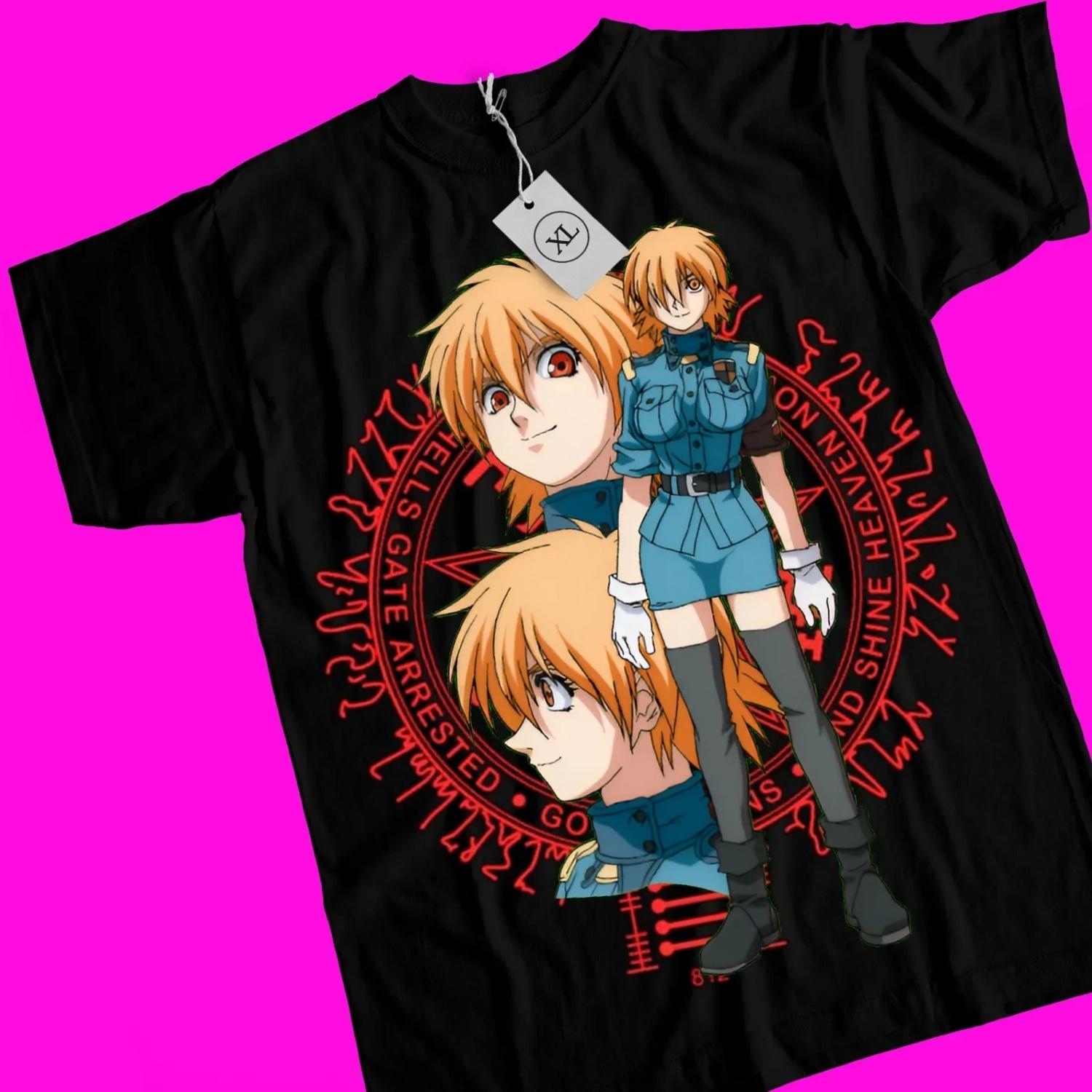 Unisex Hellsing Ultimate Seras Victoria Anime T-Shirt, Manga  Shirt S чёрный