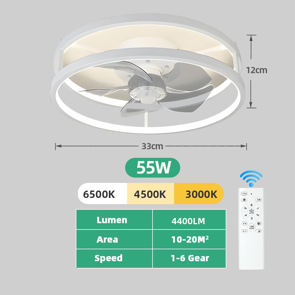 IRALAN Smart ceiling fan with lights remote control bedroom decor ventilator lamp Silent chandelier fan focus LED ceiling lamp