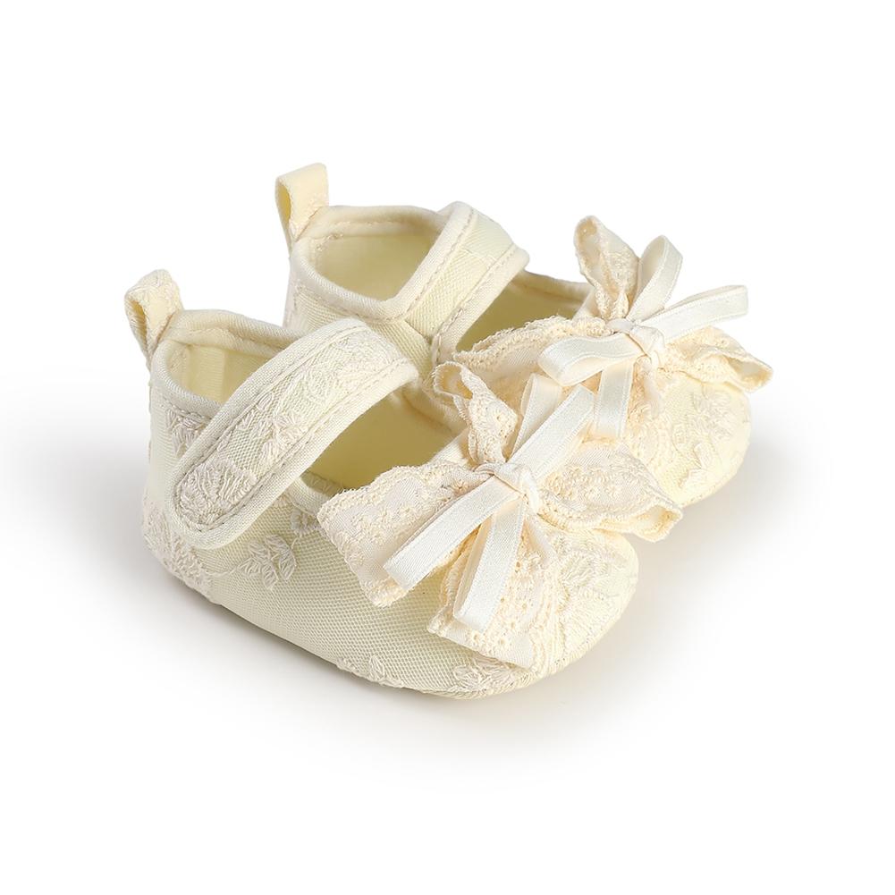 Infant Baby Bow Shoes Flat Non-slip First Walking Shoes Princess Shoes