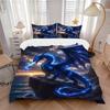 3pcs Mythical Dragon Artwork Bedding Set - 1 Duvet Cover + 2 Pillowcases(Core Not Included), Machine Washable Polyester Yy251216127