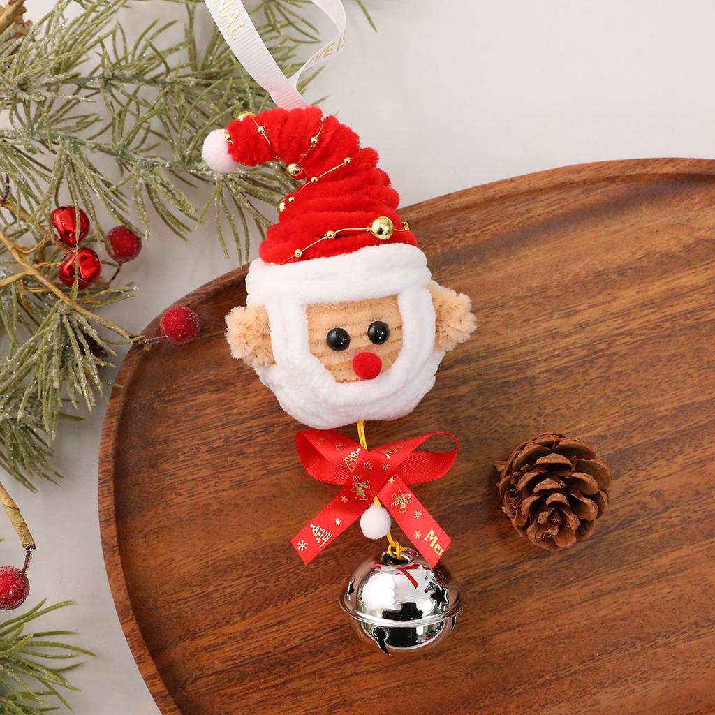 Stick Claus Pendant, Christmas Atmosphere Decoration Cartoon Old Man Bell Hanging Ornament