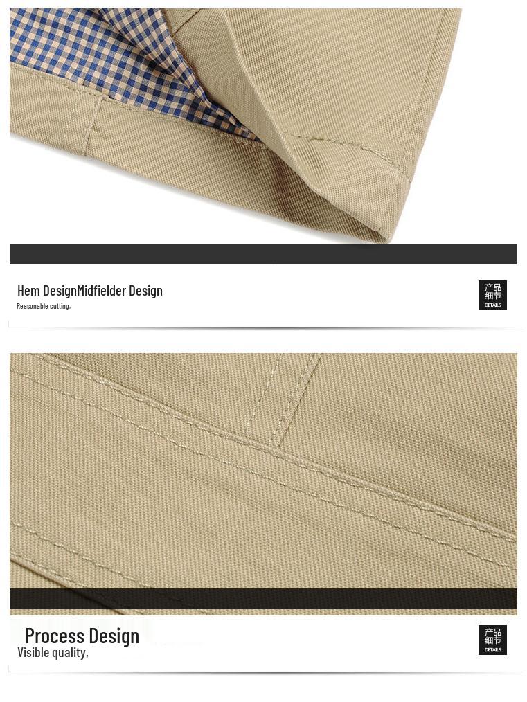 Pánská bunda z prané bavlny: Neformální jarní/podzimní módní kabát