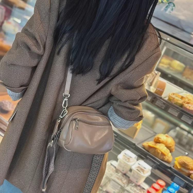 2023 New Style Vegetable Tanned Cowhide Leather Women's Shoulder Messenger Bag – Niche, Textured, All-Match Design