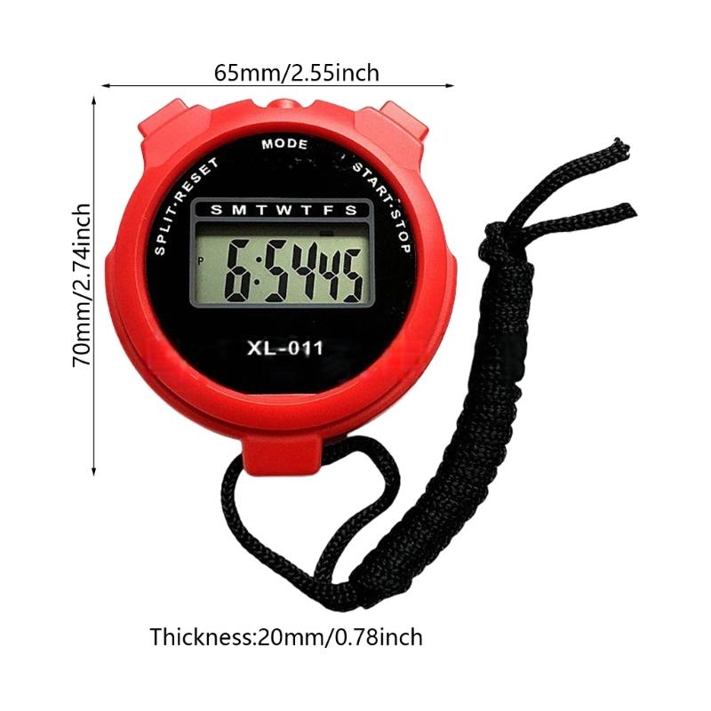 Chronograph Stop Watch Electronic Stopwatch Portable Outdoor Running Training Timer Handheld Digital Coaches Timer