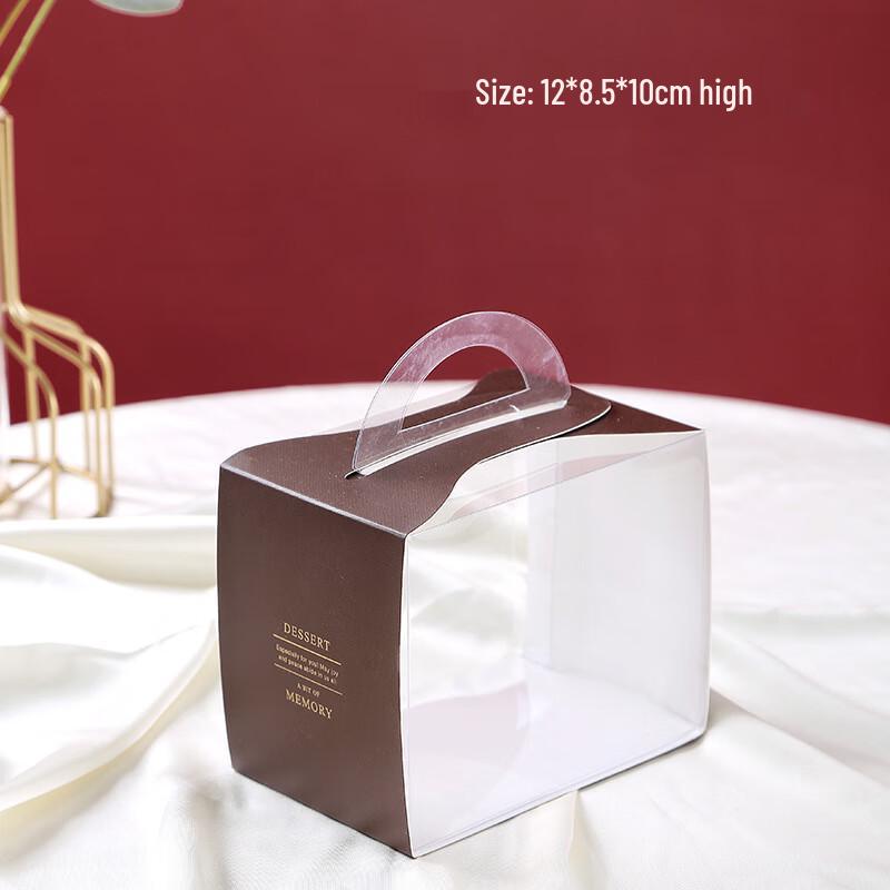 Clear Portable Dessert & Cake Slice Takeaway Boxes (50-Pack)