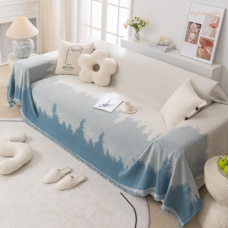 Four Seasons Universal Chenille Tassel Anti-cat Claw Sofa Cover Nordic Ins Style Cover Towel Sofa Towel Set Full Cover Cloth