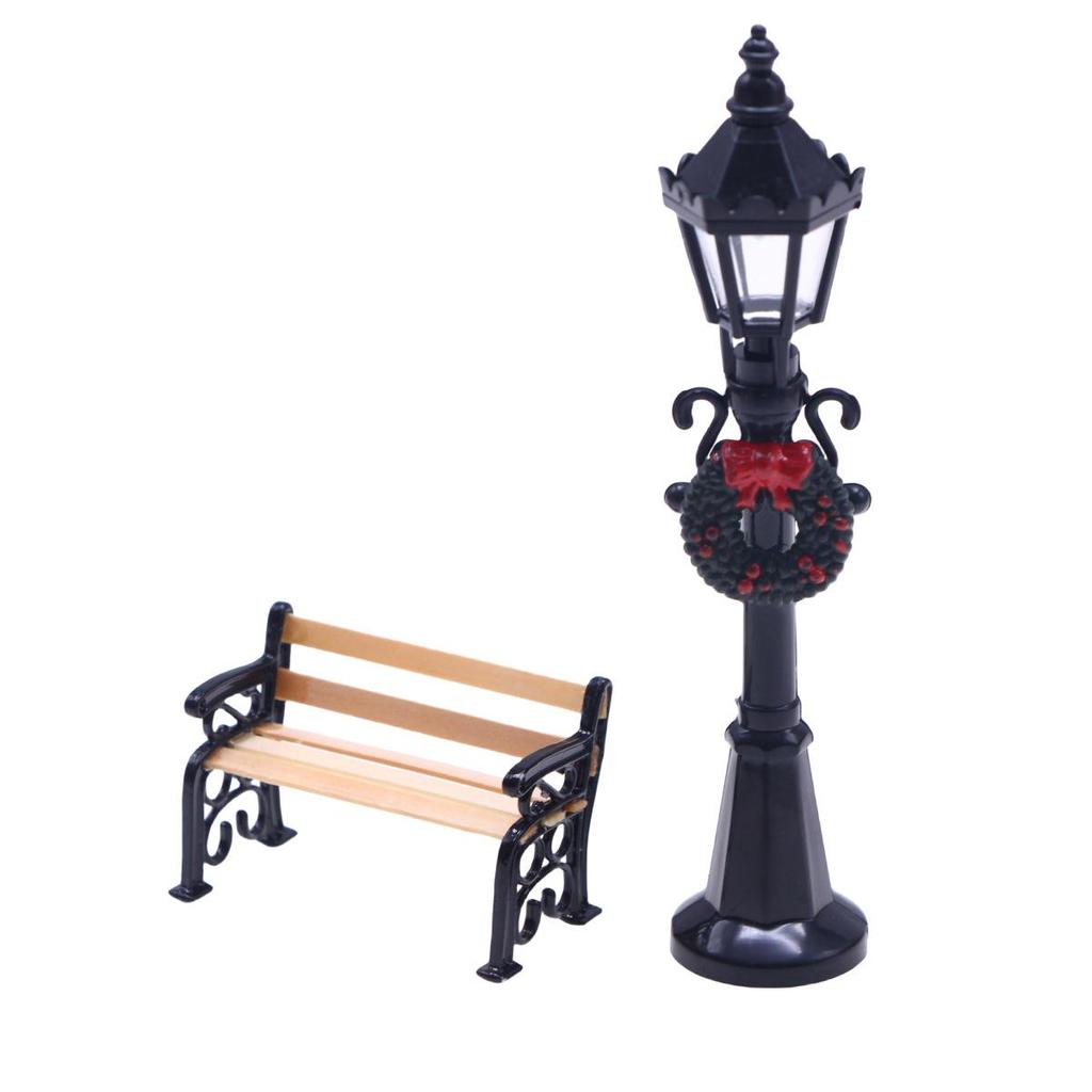Miniature Park Bench Dollhouse Garden Prop