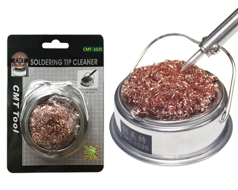 Cleaner Ball Cleaning Ball Desoldering Soldering Iron Mesh Filter Cleaning Nozzle Tip Copper Wire Metal Dross Box Clean Bal