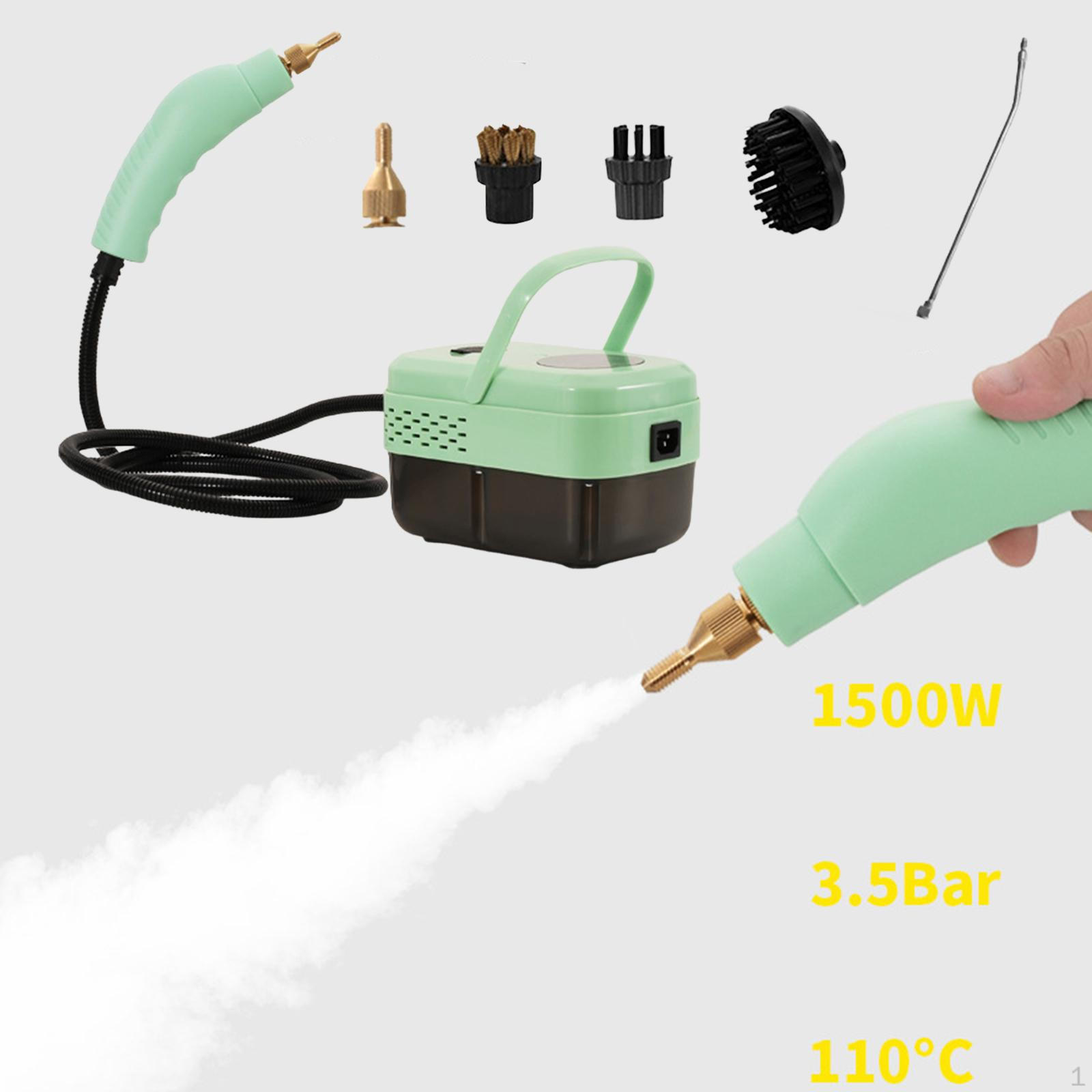 

Пароочиститель легкий с насадками-щетками многофункциональный для ванной комнаты, домашнего туалета, красный зелёный