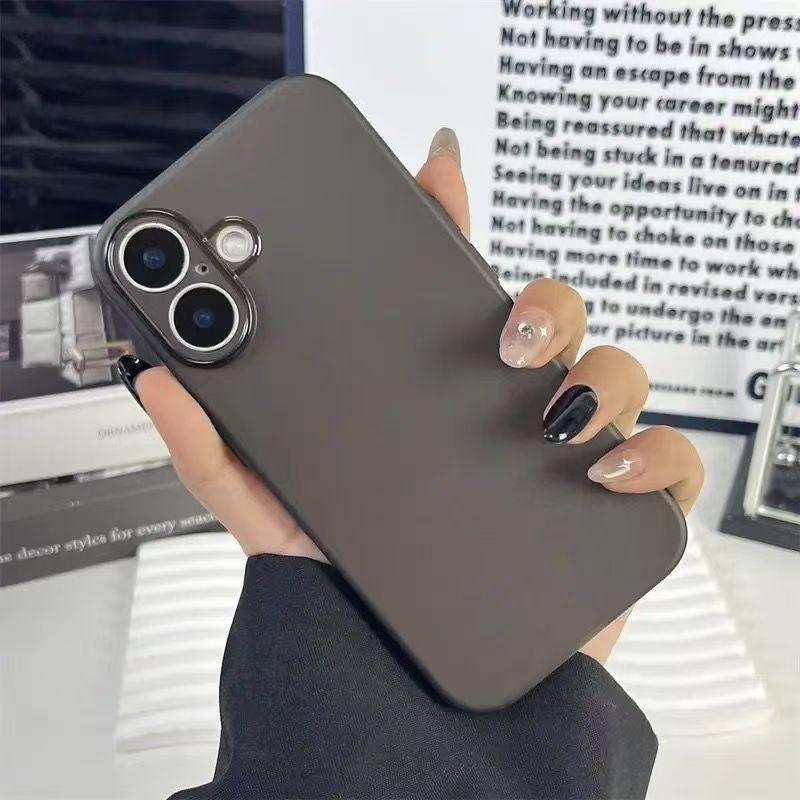 Plain Ultra Thin Matte Hard Case For iPhone 16 15 14 13 12 Mini 11 Pro 16E Xs Xr Max 7 8 Plus SE Translunt Cover Fundas