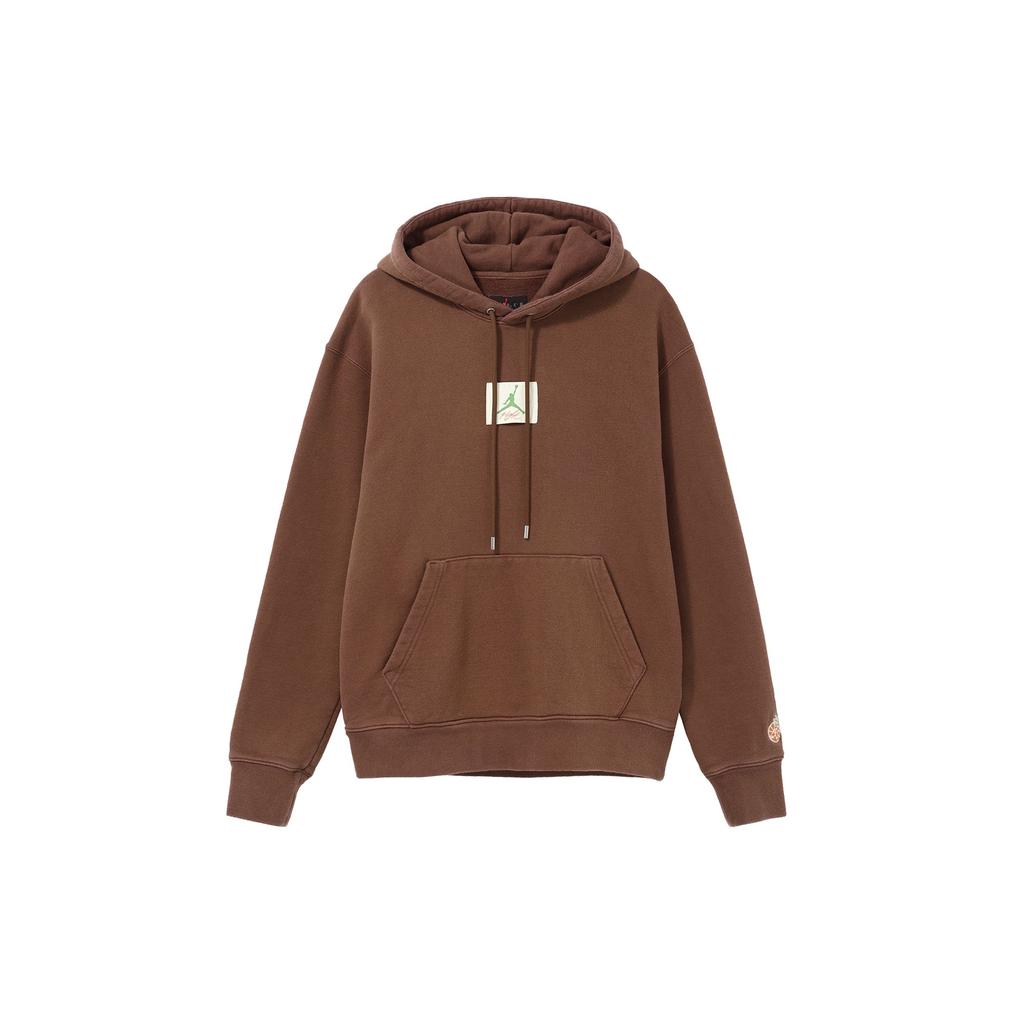 Jordan Logo Hoodie With Drawstring Long Sleeves Men Tops Brown DV7024-262