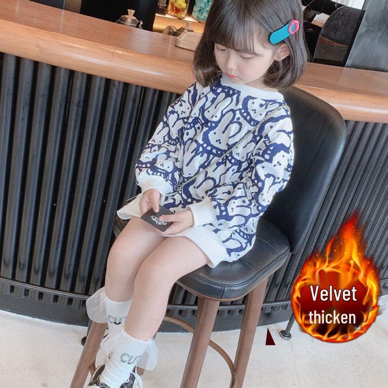 Hoogwaardige herfst- en winter fluwelen sweaterjurk voor baby meisjes - Modieus & Stijlvol