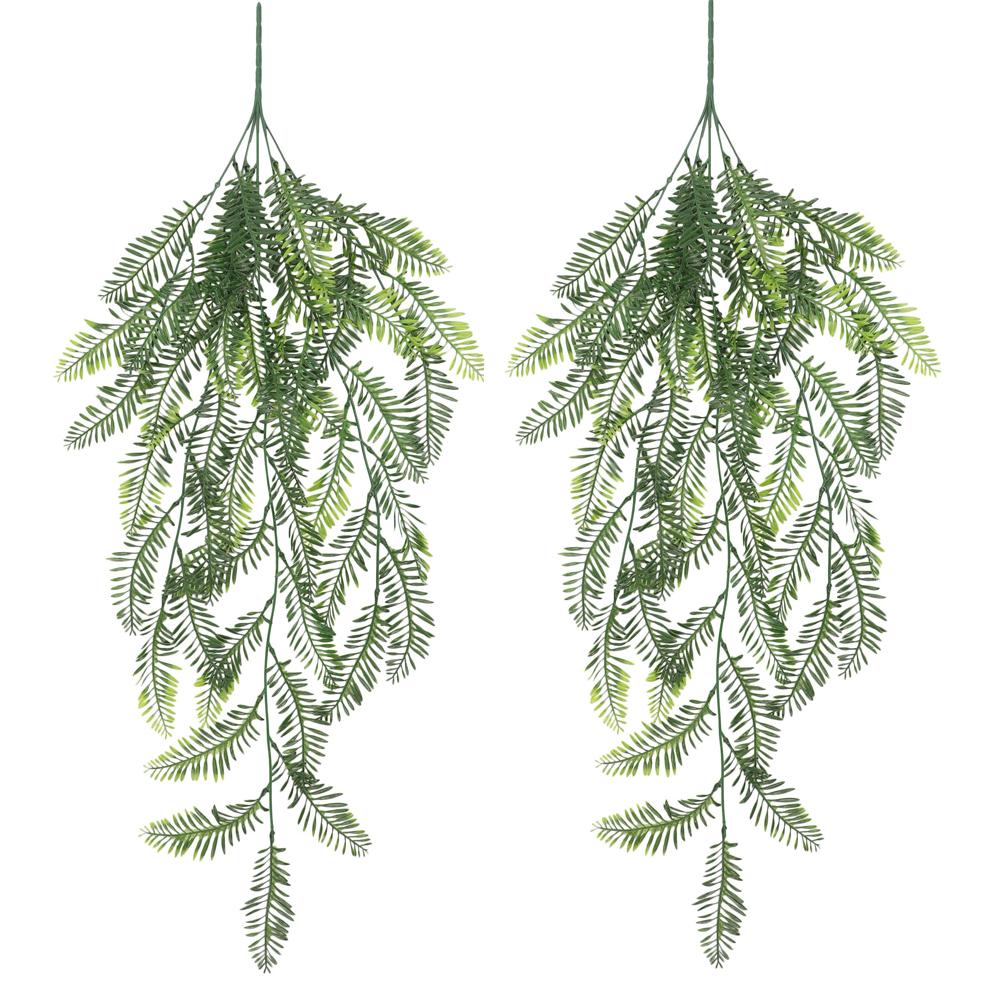 80cmPersian Fern Leaves Vines Home Room Decor Hanging Artificial Plant Plastic Leaf Grass Wedding Party Wall Balcony Decoration