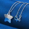 925 Sterling Silver 16-30 Inch Sparkling Star Pendant Necklace for Women's Fashion Wedding Jewelry Accessories