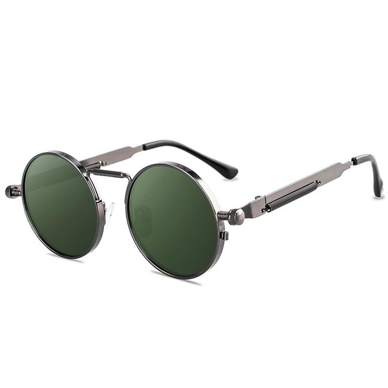 Punk Style Sunglasses, Retro Spring Metal Glasses Legs Personalized Sunglasses Women'S Reflective Sunglasses 8478