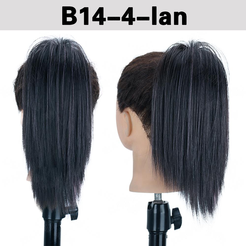 MISSQUEEN Synthetic Claw Clip Messy Bun Hair Extensions 12 Inch Fluffy Highlights Hair Bun Natural Hairpiece Wig For Women