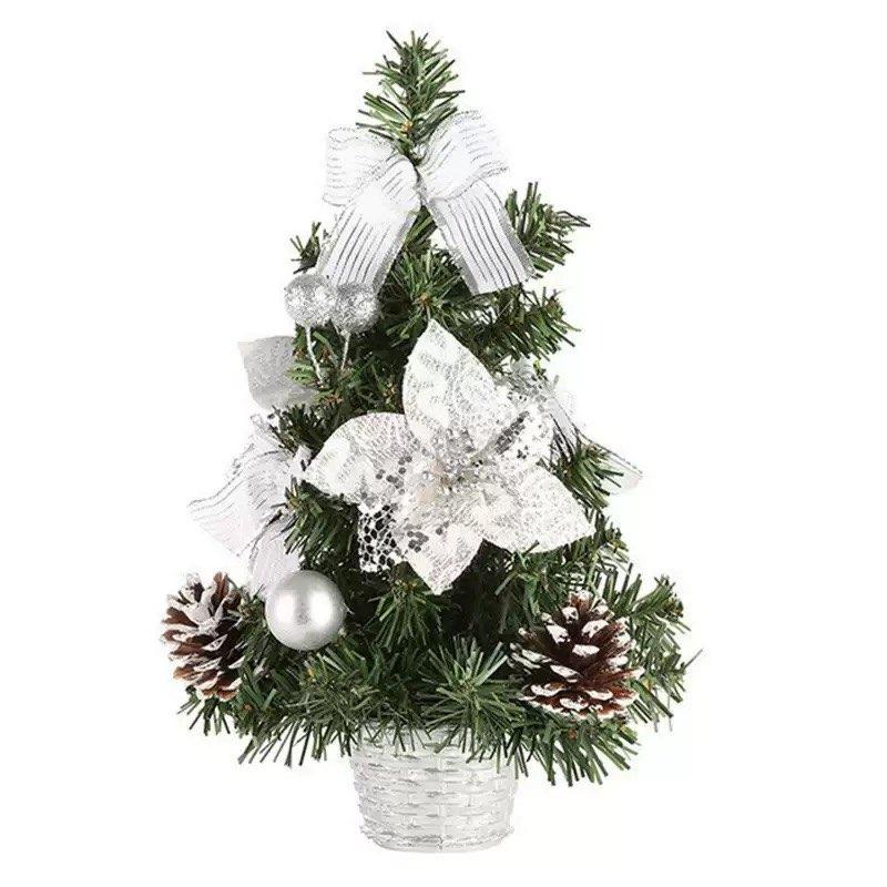 20/30/40cm Christmas Tree Mini Small Pine Tree Sisal Placed In The Desktop Ornaments New Year Xmas Party Decoration Navidad
