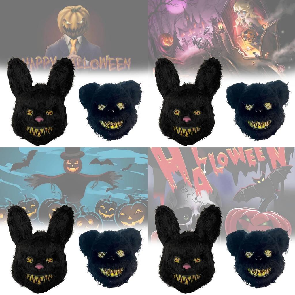 Urocza Maska Czarnego Niedźwiedzia Na Imprezę Halloweenową I Wielkanoc Stylowy Dodatek do Kostiumu