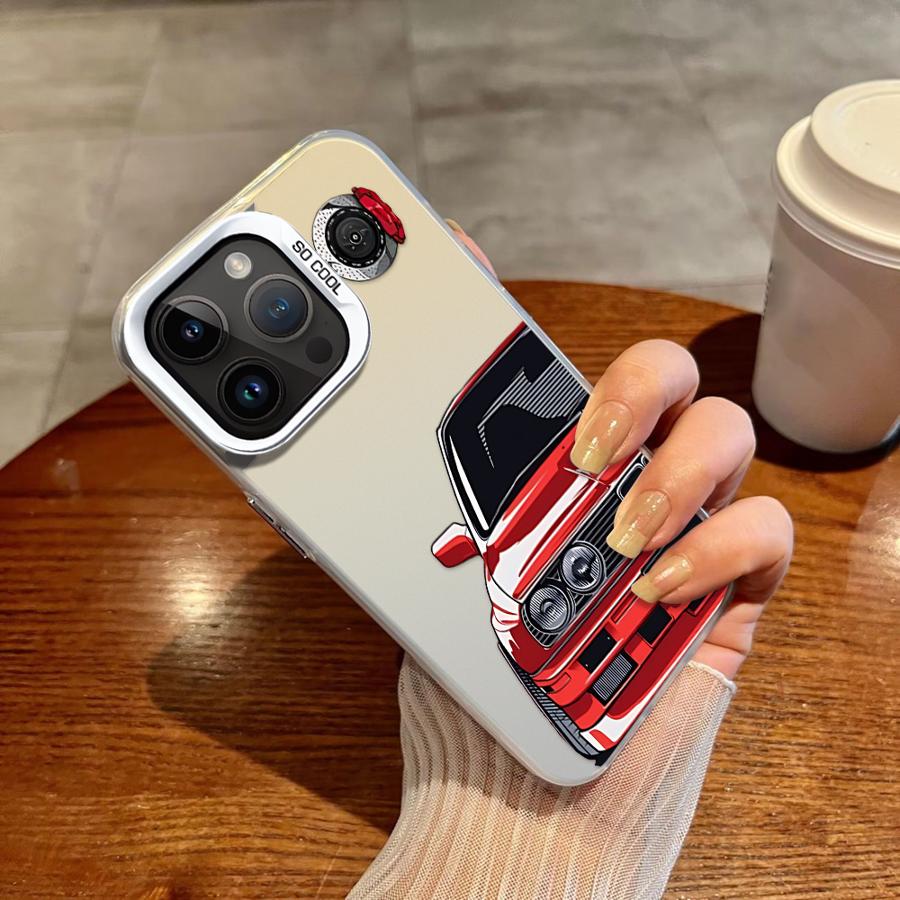 Phone Case for iPhone 11 12 13 Pro Max 17 Air 14 15 16 Plus 16e Soft Shell JDM Sprot Car