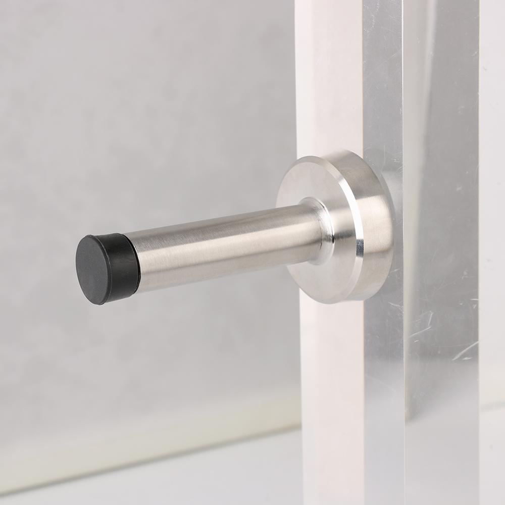 Noiseless Self Adhesive Stainless Steel Thickened Door Stopper Buffer Rubber Catch Door Stop Holder